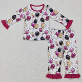 GLP0819 Balloon Purple Girl Pajamas Set