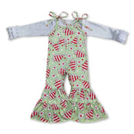 GLP0948 Christmas Trees Cake Overall Jumpsuit Girl's Set