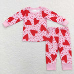 GLP1038 Valentine's Day Love Pink Red Girl Pajamas Set
