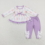 GLP1078 Easter Bunny Purple Girls Set