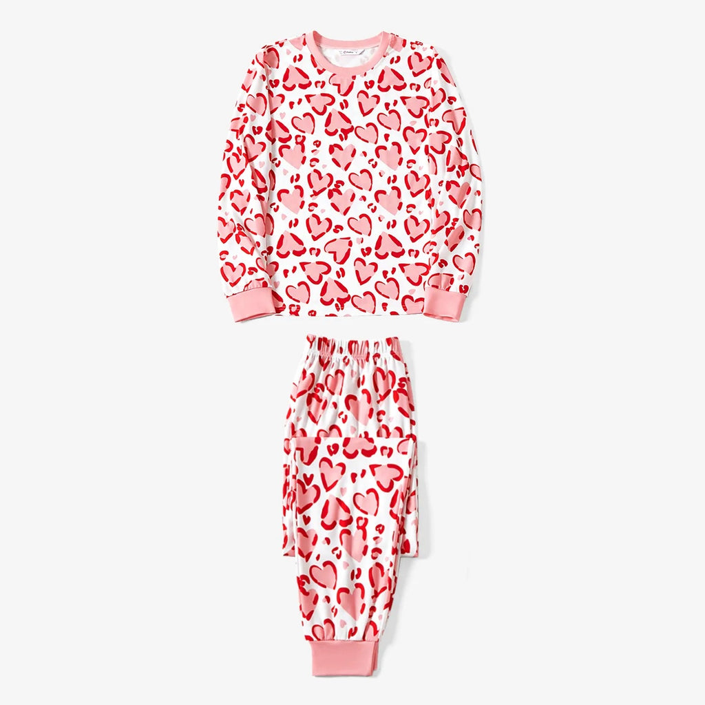 GLP1096 Valentine's Day Love Pink Adult Mommy Pajamas Set
