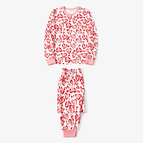 GLP1096 Valentine's Day Love Pink Adult Mommy Pajamas Set