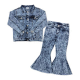 GLP1139 Boutique Denim Jacket With Jeans 2 Pcs Girl's Set