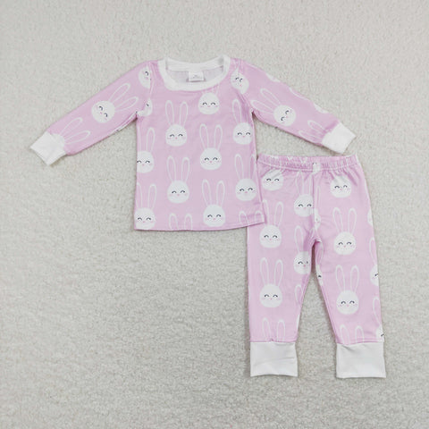 GLP1156 Easter Rabbit Pink Girl Pajamas Set