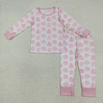 GLP1188 Bamboo Pumpkin Pink Girls Pajamas Set