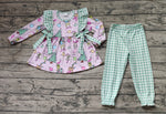 GLP1189 Christmas Green Pink Girls Set