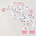 GLP1190 Happy Birthday Pink Girls Pajamas Set