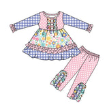 GLP1196 Flower Pink Ruffles Girls Set