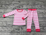 GLP1214 Bow Pink Girls Pajamas Set