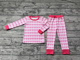 GLP1214 Bow Pink Girls Pajamas Set