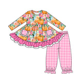 GLP1233 Pumpkin Flower Pink Girls Set