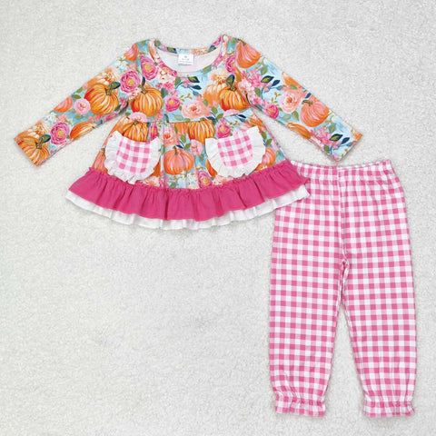 GLP1233 Pumpkin Flower Pink Girls Set