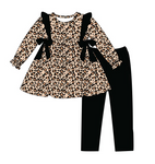 GLP1238 Leopard Black Girls Set