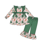 GLP1254 Christmas Gingerbread Green Girls Set