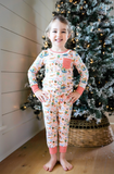 GLP1271 Bamboo Christmas Soldier Red Girls Pajamas Set