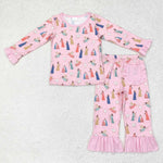 GLP1278 Jesus Prayer Blue Girls Pajamas Set