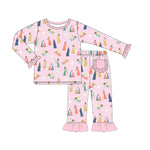 GLP1278 Jesus Prayer Blue Girls Pajamas Set