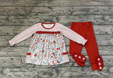 GLP1297 Flower Orange Dots Girls Set