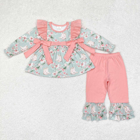 GLP1309 Boots Flower Pink Girls Set