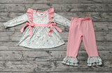 GLP1309 Boots Flower Pink Girls Set