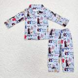 GLP1339 Fashion Singer Star Blue Girls Pajamas Set