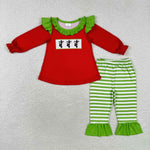 GLP1385 Christmas Lineman Red Green Girls Set