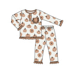 GLP1402 Bamboo Pumpkin Plaid Girls Pajamas Set