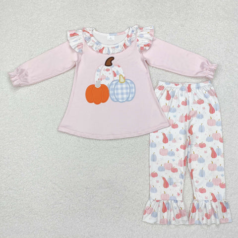 GLP1409 Fall Pumpkin Pink Girls Set