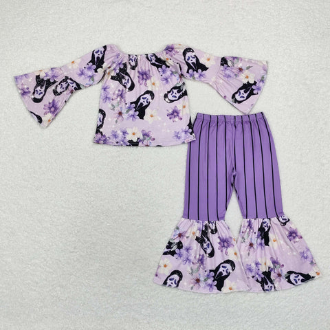 GLP1448 Halloween Flower Purple Girls Set