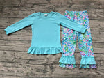 GLP1458 Flower Garden Flower Sky Blue Girls Set