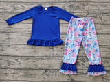 GLP1459 Flower Garden Flower Blue Girls Set