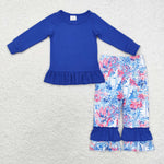 GLP1459 Flower Garden Flower Blue Girls Set