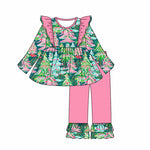 GLP1474 Christmas Trees Pink Girls Set