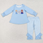 GLP1484 Cartoon Princess Sky Blue Girls Set