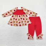 GLP1503 Autumn Orange Maple Leaf Girls Set