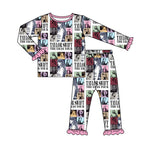 GLP1516 Bamboo Fashion Singer Star Girls Pajamas Set