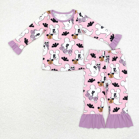 GLP1544 Halloween BOO Cartoon Mouse Ghost Girls Pajamas Set