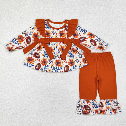 GLP1607 Football Flower Orange Girls Set