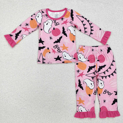 GLP1690 Halloween BOO Ghost Girls Pajamas Set