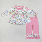 GLP1699 Flower Floral Pink Girls Set