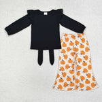 GLP1720 Halloween Pumpkin Black Girls Set