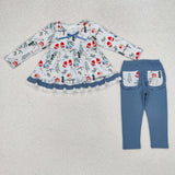 GLP1778 Winter Snowman Blue Girls Set