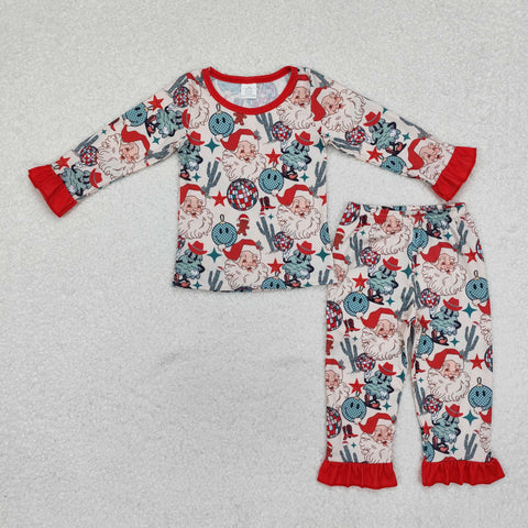 GLP1780 Bamboo Cowboy Santa Cactus Girls Pajamas Set