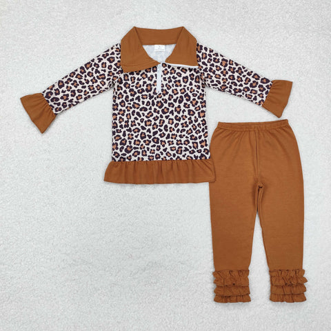 GLP1845 Leopard Pullover Girls Set