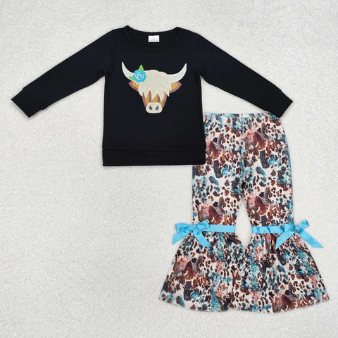 GLP1871 Vinyl Western Cattle Blue Girls Set