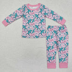 GLP1911 Cowgirl Pink Girls Pajamas Set