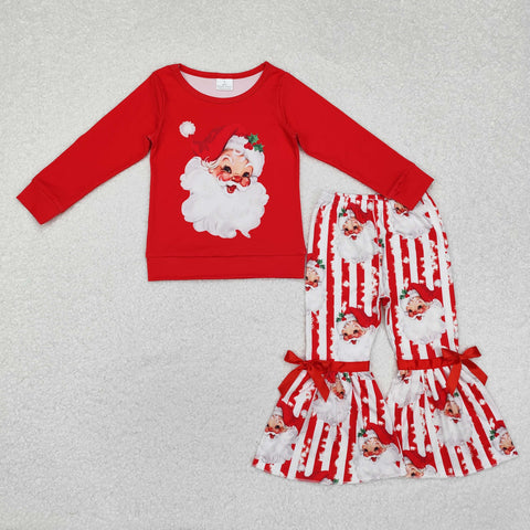 GLP1946 Christmas Santa Red  Girls Set