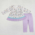 GLP1986 Soldier Purple Dots Girls Set