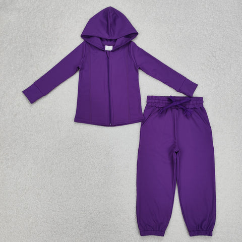 GLP2079 Purple Sports Yoga Girls 2 pcs set