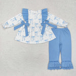 GLP2109 Bows Blue Girls Set